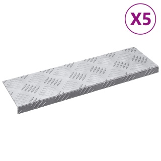 Aluminiowe nakładki na schody 5 szt. Antypoślizgowe 60x18 cm Lumarko!