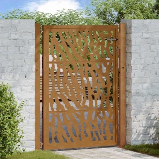  Brama ogrodowa 105x155 cm Stal nierdzewna Wzór śladu Lumarko! Lumarko!