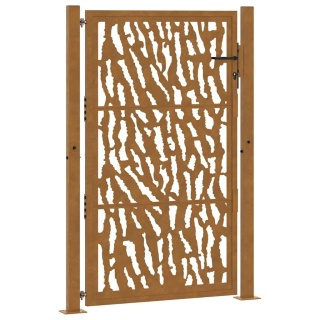  Brama ogrodowa 105x155 cm Stal nierdzewna Wzór śladu Lumarko! Lumarko!