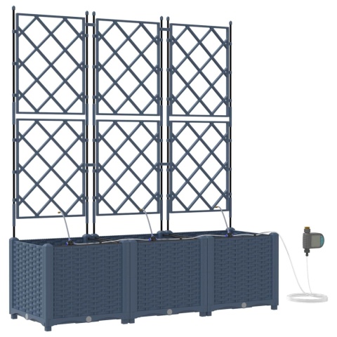 Donice ogrodowe Szary 120 x 40 x 142 cm Stal Lumarko!