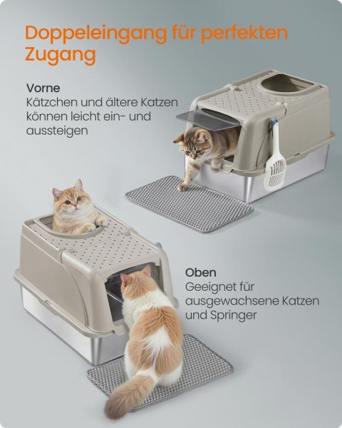 Kuweta dla kota z pokrywą, różowy