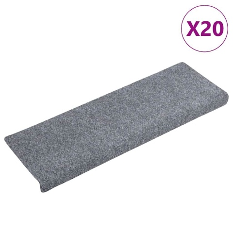Maty na schody samoprzylepne 20 szt. Jasnoszary 65x21x4 cm Lumarko! Lumarko!