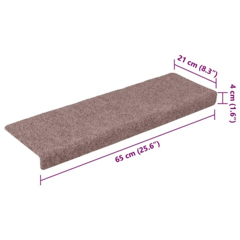 Maty na schody samoprzylepne 20 szt. Kremowe 65x21x4 cm Lumarko! Lumarko!