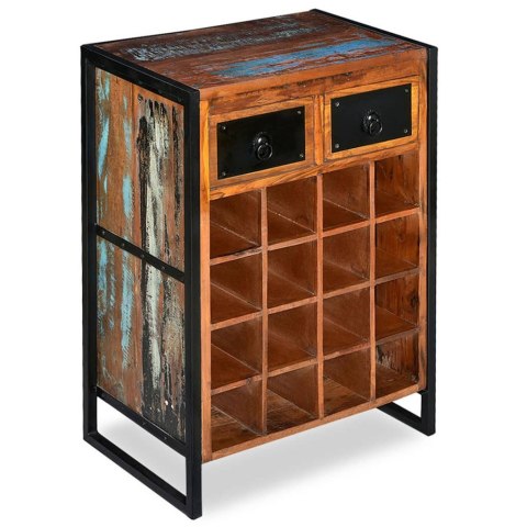  Stojak na 16 butelek wina, lite drewno odzyskane Lumarko!