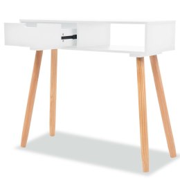  Stolik typu konsola, drewno sosnowe, 80x30x72 cm, biały