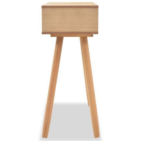  Stolik typu konsola, drewno sosnowe, 80x30x72 cm, brązowy Lumarko!