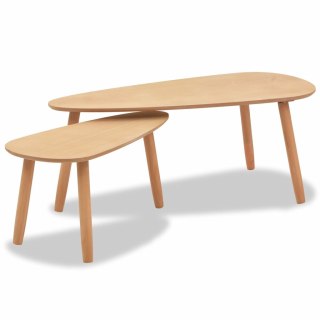  Zestaw stolików kawowych, 2 szt., brązowy, lite drewno sosnowe Lumarko!