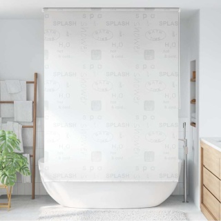 Roleta prysznicowa 140 x 240 cm, z napisami Lumarko!