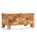  Skrzynia z siedziskiem, lite drewno odzyskane, 80 x 40 x 40 cm Lumarko!