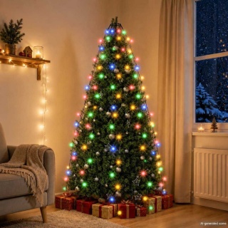 Siatka lampek choinkowych, 180 kolorowych diod LED, 180 cm Lumarko!