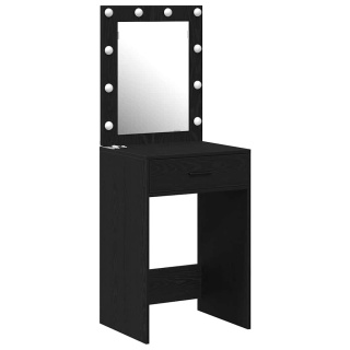Toaletka z oświetleniem LED Czarny Dąb 50x41x135 cm Lumarko!