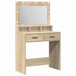 Toaletka z podświetleniem LED, Sonoma Dąb, 79x41x135 cm Lumarko!