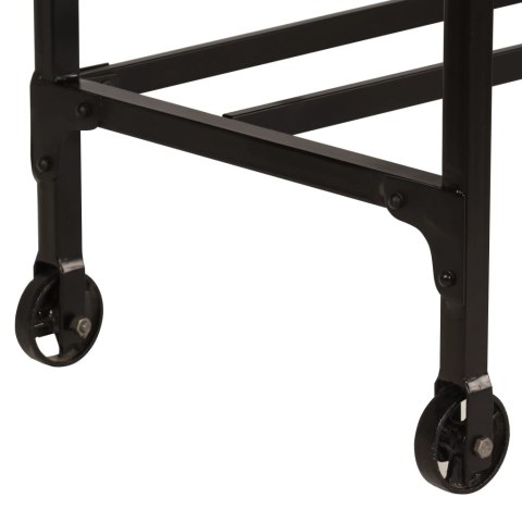  Biurko ze składanym taboretem, lite drewno mango, 115x50x76 cm Lumarko!