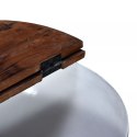  Stoliki kawowe, 2 szt., drewno z odzysku, białe, kształt misy Lumarko!