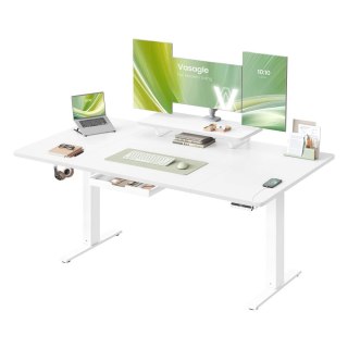 Biurko elektryczne regulowane 160 x 80 cm Cloud White