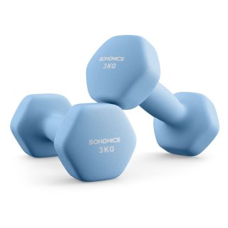 Hantle do codziennych ćwiczeń 2 x 3 kg blassblau