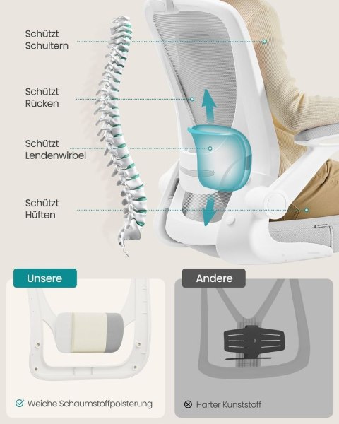 Fotel biurowy ergonomiczny siatkowy gołębi szary