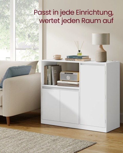 Custos Kollektion - Küchenschrank, Aufbewahrungsschrank, Sideboard mit Arbeitsplatte, Mikrowellenregal, mit 1 offenem Fach, 3 Tü