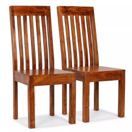  Krzesła z litego drewna, stylizowane na sheesham, 2 szt. Lumarko!