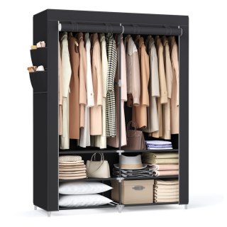 Szafa z tkaniny, Czarny, 45x127x176 cm