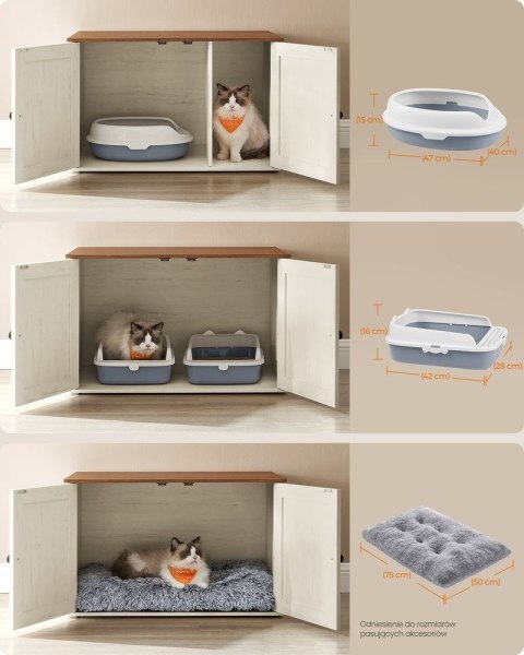 Szafka na kuwetę dla kota z drzwiczkami