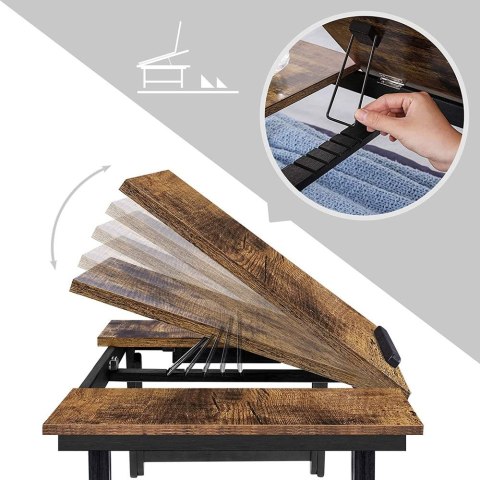 Stojak na laptopa z regulacją wysokości w stylu industrialnym, 71x35x23 cm