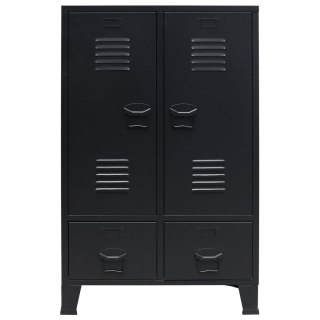  Metalowa szafa w industrialnym stylu, 67 x 35 x 107 cm, czarna Lumarko!