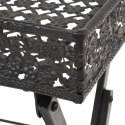  Składany stolik w stylu vintage, metalowy, 58x35x72, czarny Lumarko!