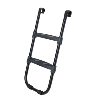 Drabinka do trampoliny, drabinka antypoślizgowa do trampolin, wysokość 76 cm, z metalowym stelażem, z szerokimi stopniami, czarn