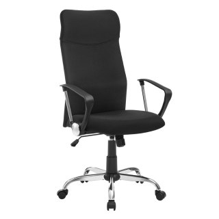 Ergonomiczne krzesło biurowe z wyściełanym siedziskiem, Czarny