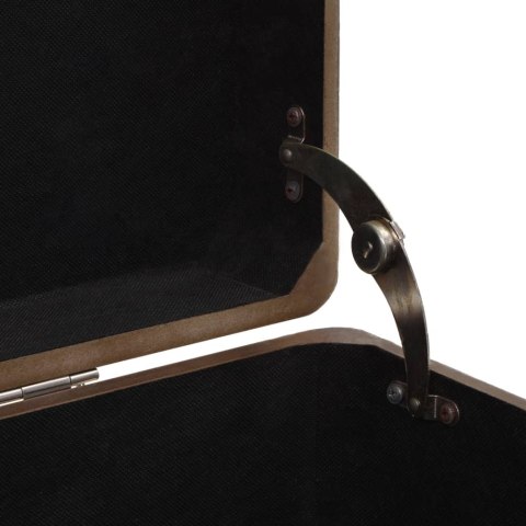  Skrzynia z litego drewna jodłowego, 91 x 52 x 40 cm, brązowa Lumarko!