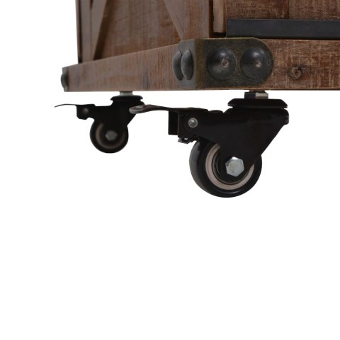  Stolik kawowy z litego drewno jodłowego, 91x51x38 cm, brązowy Lumarko!