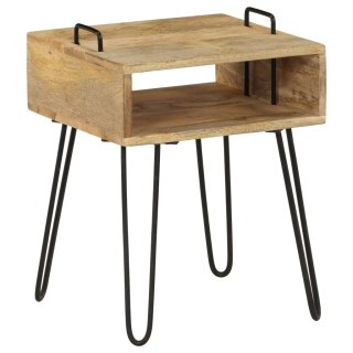  Stolik nocny z litego drewna mango, 40 x 34 x 47 cm Lumarko!