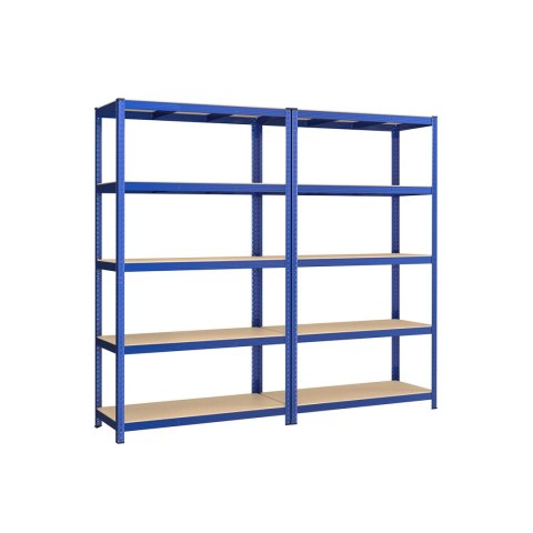 Zestaw 2 półek piwnicznych o wysokości 200 cm w kolorze szarym