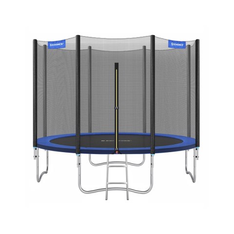 Trampolina z wyściełanymi drążkami z siatki zabezpieczającej, Zielony, 366cm