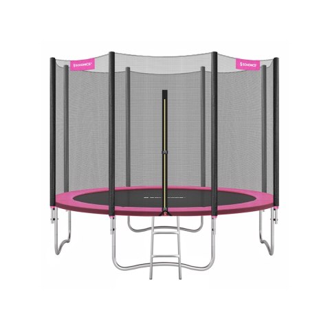 Trampolina z wyściełanymi drążkami z siatki zabezpieczającej, Zielony, 366cm