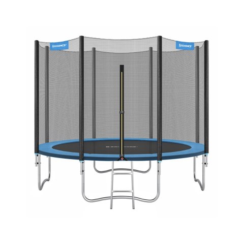 Trampolina z wyściełanymi drążkami z siatki zabezpieczającej, Zielony, 366cm