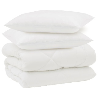 Zimowa Kołdra z poduszką 3 pcs Biały 200 x 220 cm Mikrofibra Lumarko!