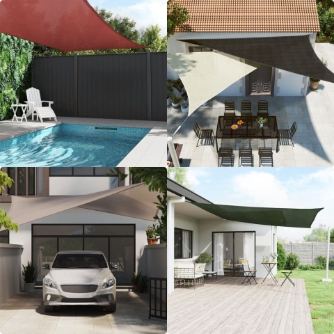 Żagiel przeciwsłoneczny, 160 g/m², żółty, 2,5x4,5 m, HDPE Lumarko!