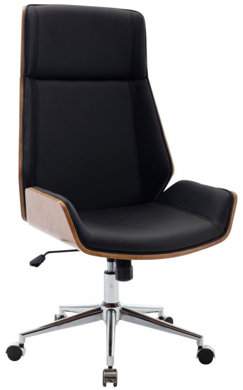 Fotel biurowy Breda ekoskóra walnut/czarny