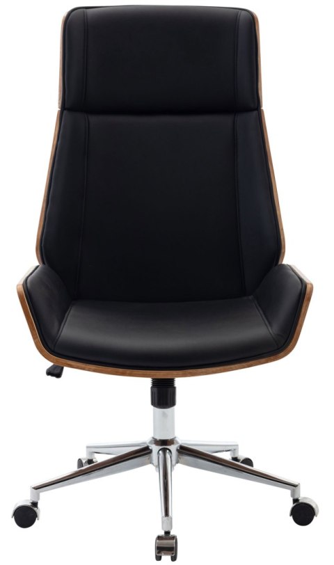 Fotel biurowy Breda ekoskóra walnut/czarny