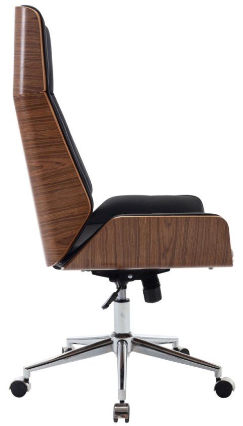 Fotel biurowy Breda ekoskóra walnut/czarny