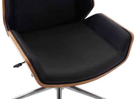 Fotel biurowy Breda ekoskóra walnut/czarny
