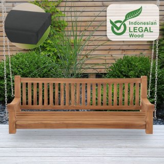 Huśtawka ogrodowa Joyce z poduszką 180 cm teak