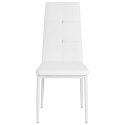  Krzesła stołowe, 2 szt., białe, sztuczna skóra Lumarko!