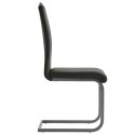  Krzesła stołowe, wspornikowe, 4 szt., szare, sztuczna skóra Lumarko!