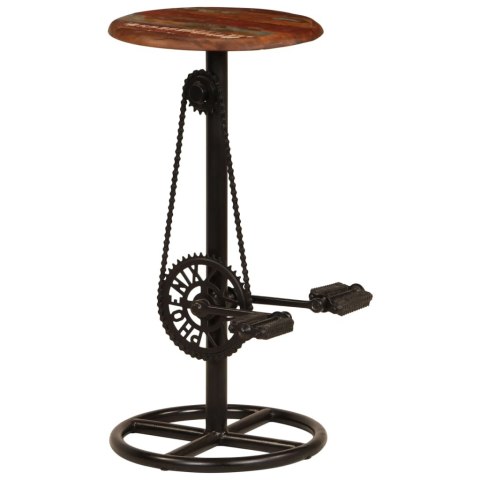  Krzesła barowe, 2 szt., lite drewno z odzysku Lumarko!