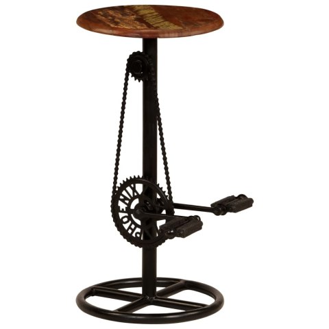  Krzesła barowe, 2 szt., lite drewno z odzysku Lumarko!