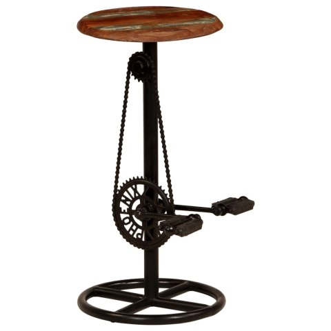  Krzesła barowe, 2 szt., lite drewno z odzysku Lumarko!