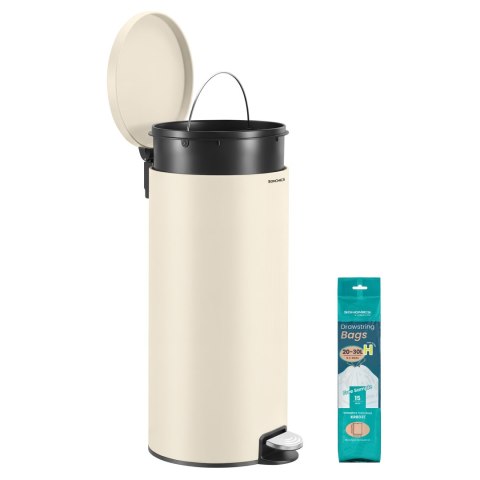 Stalowy kosz na śmieci z pedałem do kuchni, 29,5x37,1x63 cm